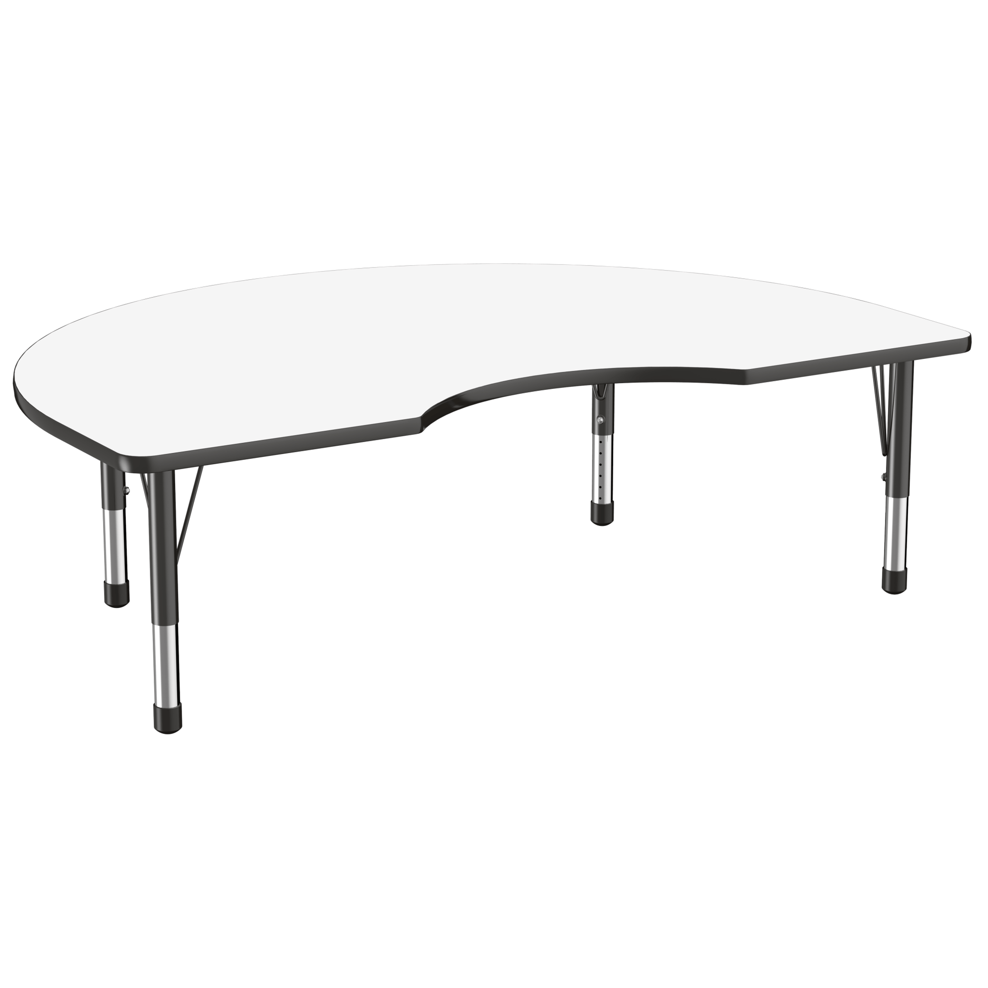 FDP 48" x 72" Kidney Dry - Erase Activity Table with Adjustable Chunky Legs (FDP - 10239 - XX) - SchoolOutlet