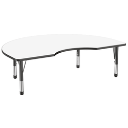FDP 48" x 72" Kidney Dry-Erase Activity Table with Adjustable Chunky Legs (FDP-10239-XX)