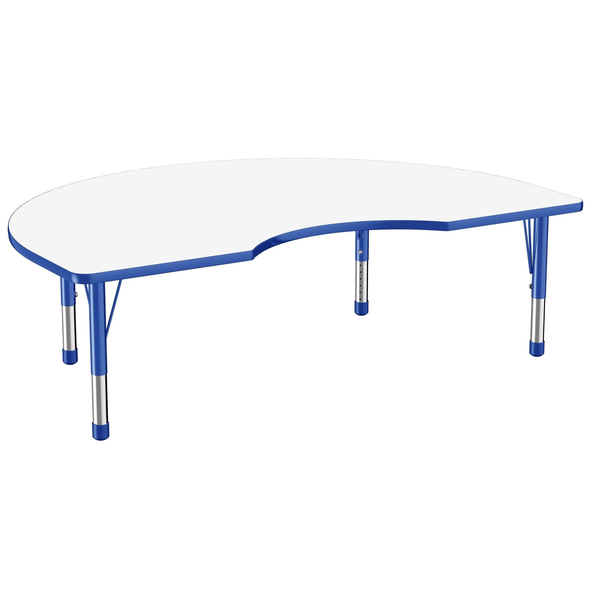 FDP 48" x 72" Kidney Dry - Erase Activity Table with Adjustable Chunky Legs (FDP - 10239 - XX) - SchoolOutlet