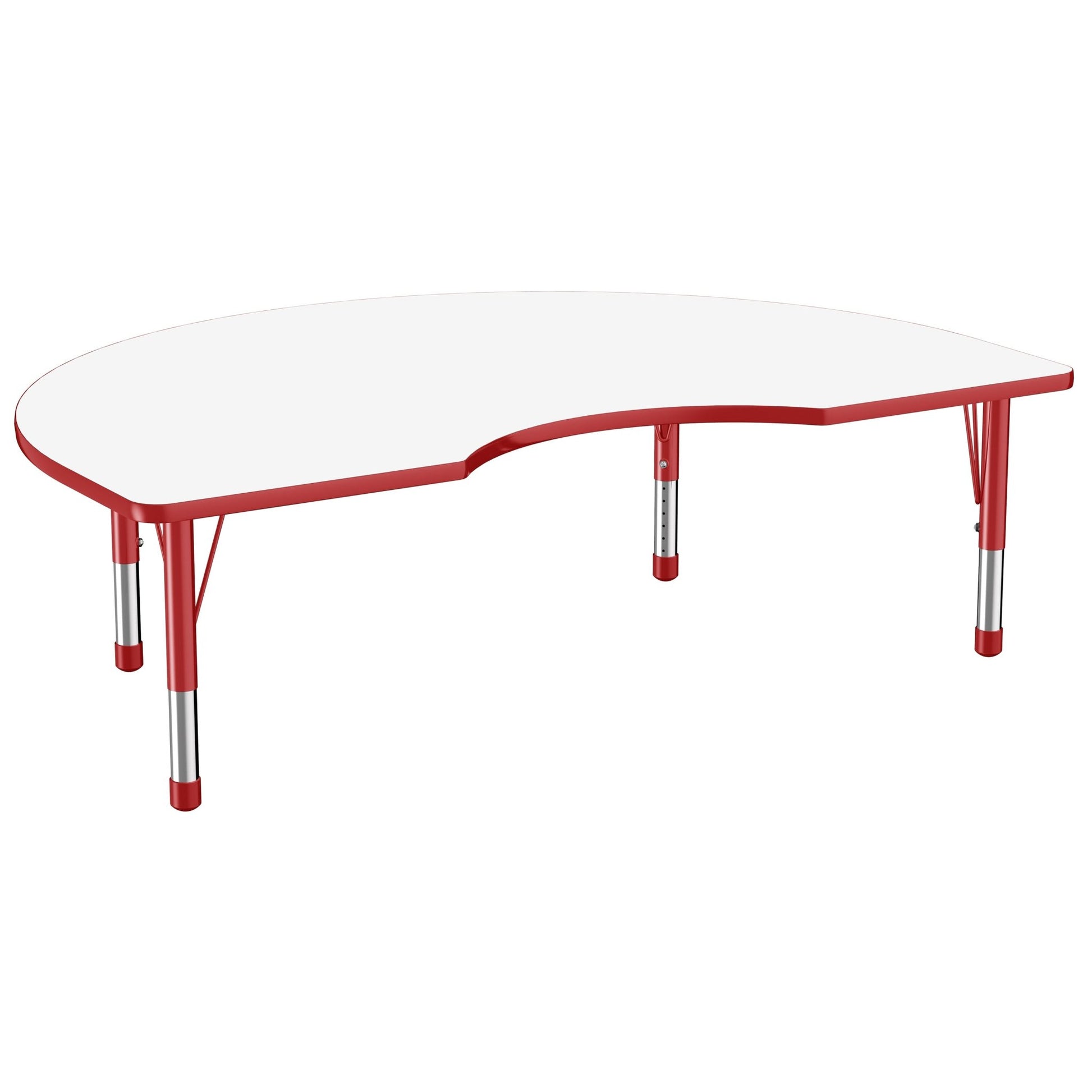 FDP 48" x 72" Kidney Dry - Erase Activity Table with Adjustable Chunky Legs (FDP - 10239 - XX) - SchoolOutlet