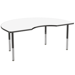 FDP 48" x 72" Kidney Dry-Erase Activity Table with Adjustable Super Legs (FDP-10240-XX)