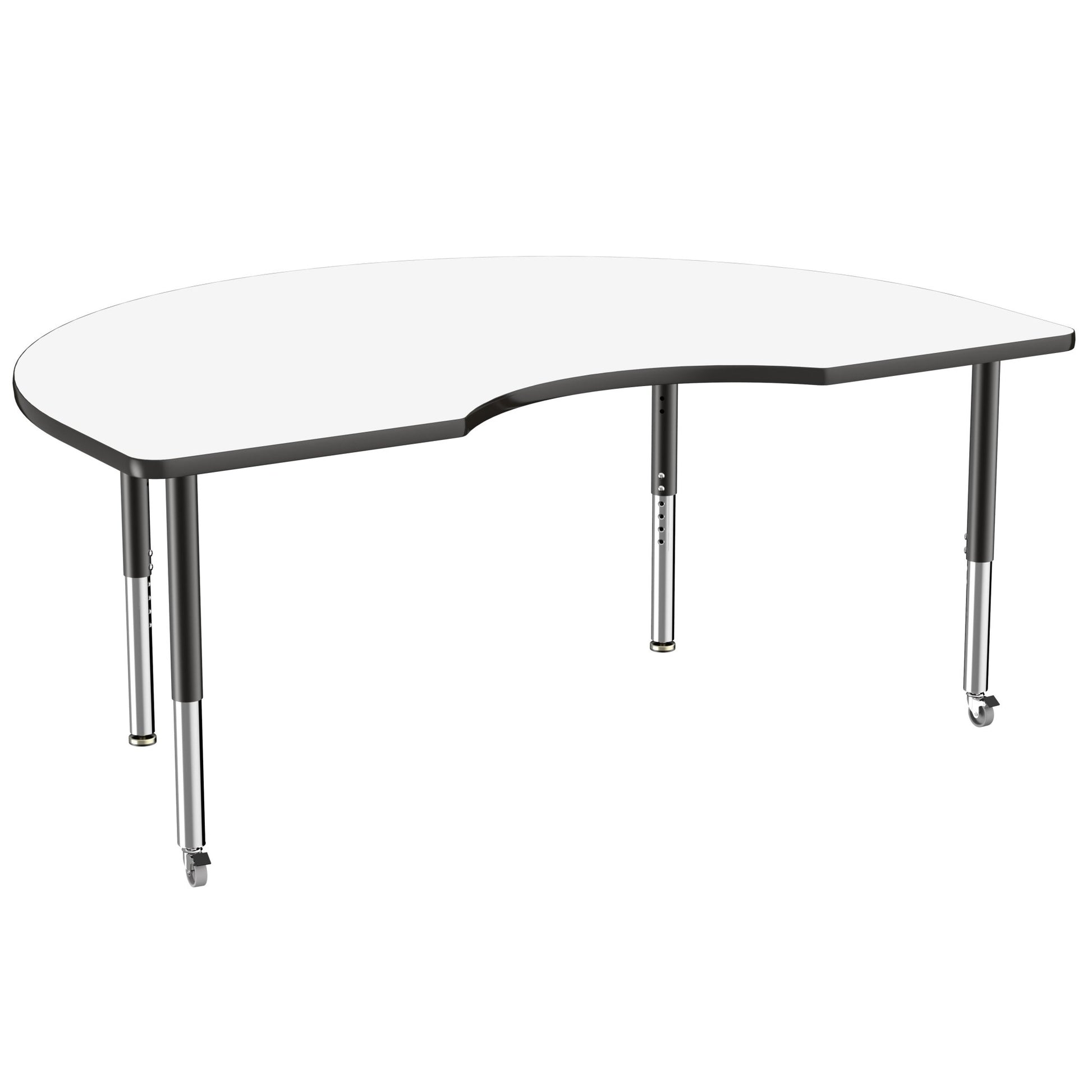 FDP 48" x 72" Kidney Dry - Erase Activity Table with Adjustable Super Legs (FDP - 10240 - XX) - SchoolOutlet