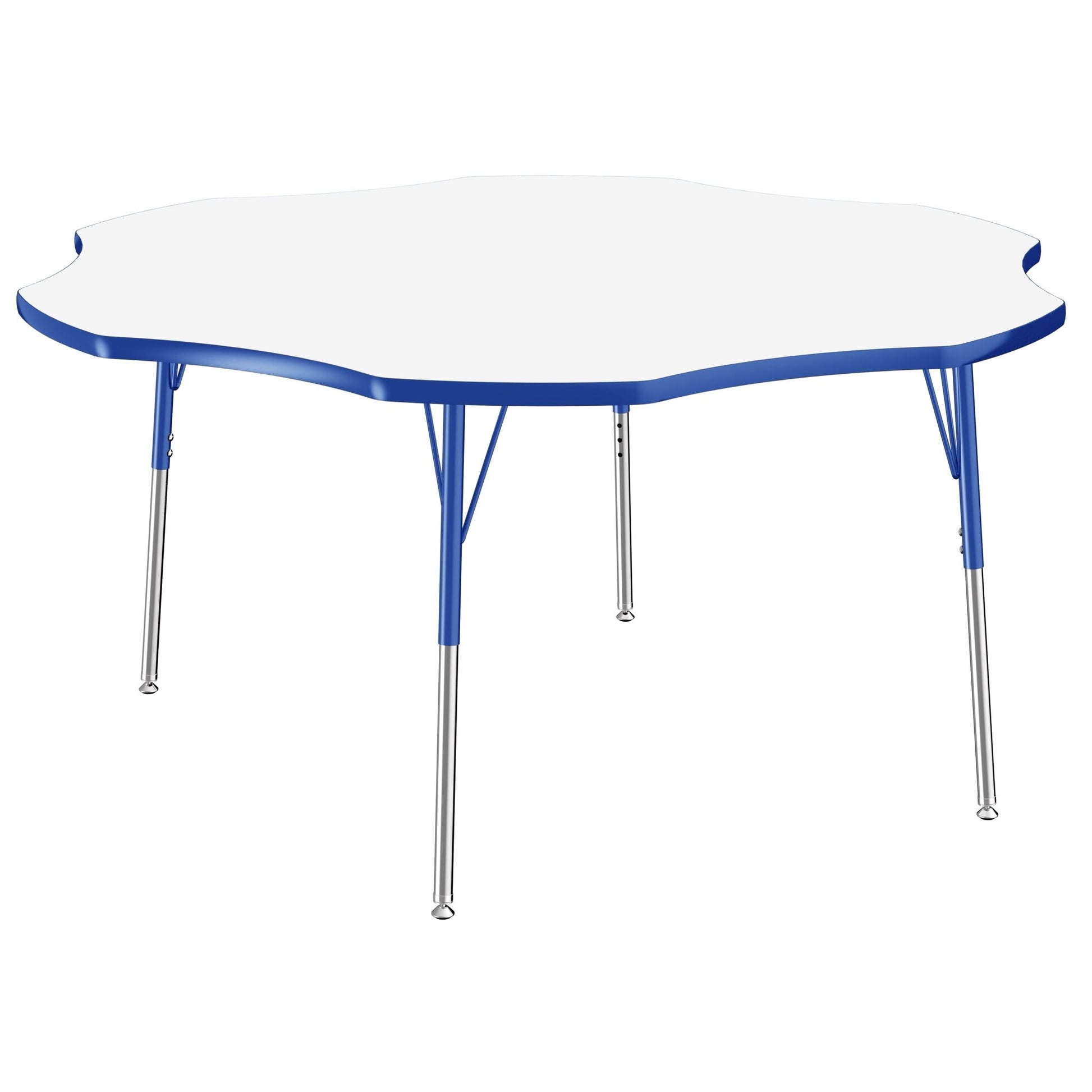 FDP 60" x 60" Flower Dry - Erase Activity Table with Adjustable Standard Swivel Glide Legs (FDP - 10241 - XX) - SchoolOutlet