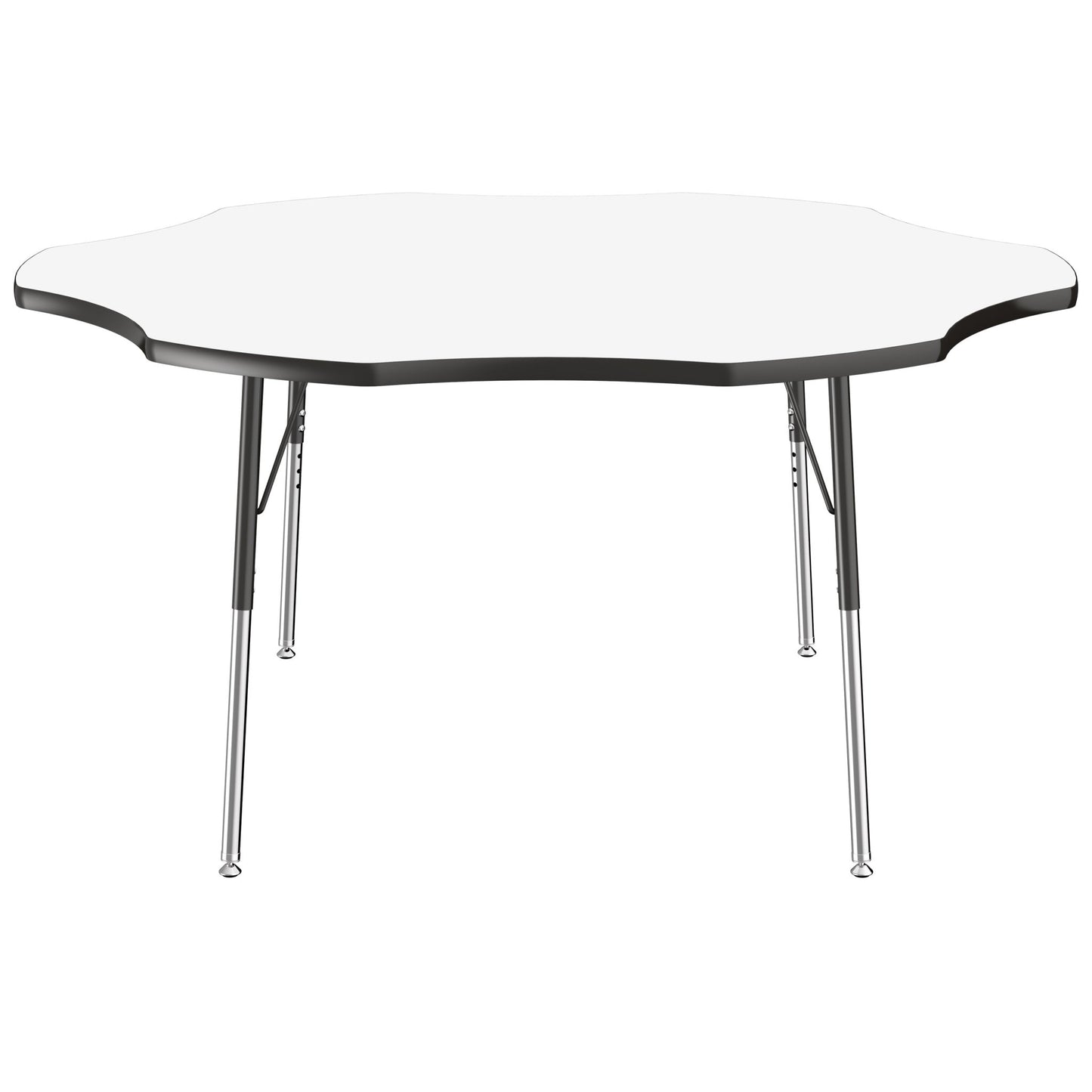 FDP 60" x 60" Flower Dry - Erase Activity Table with Adjustable Standard Swivel Glide Legs (FDP - 10241 - XX) - SchoolOutlet