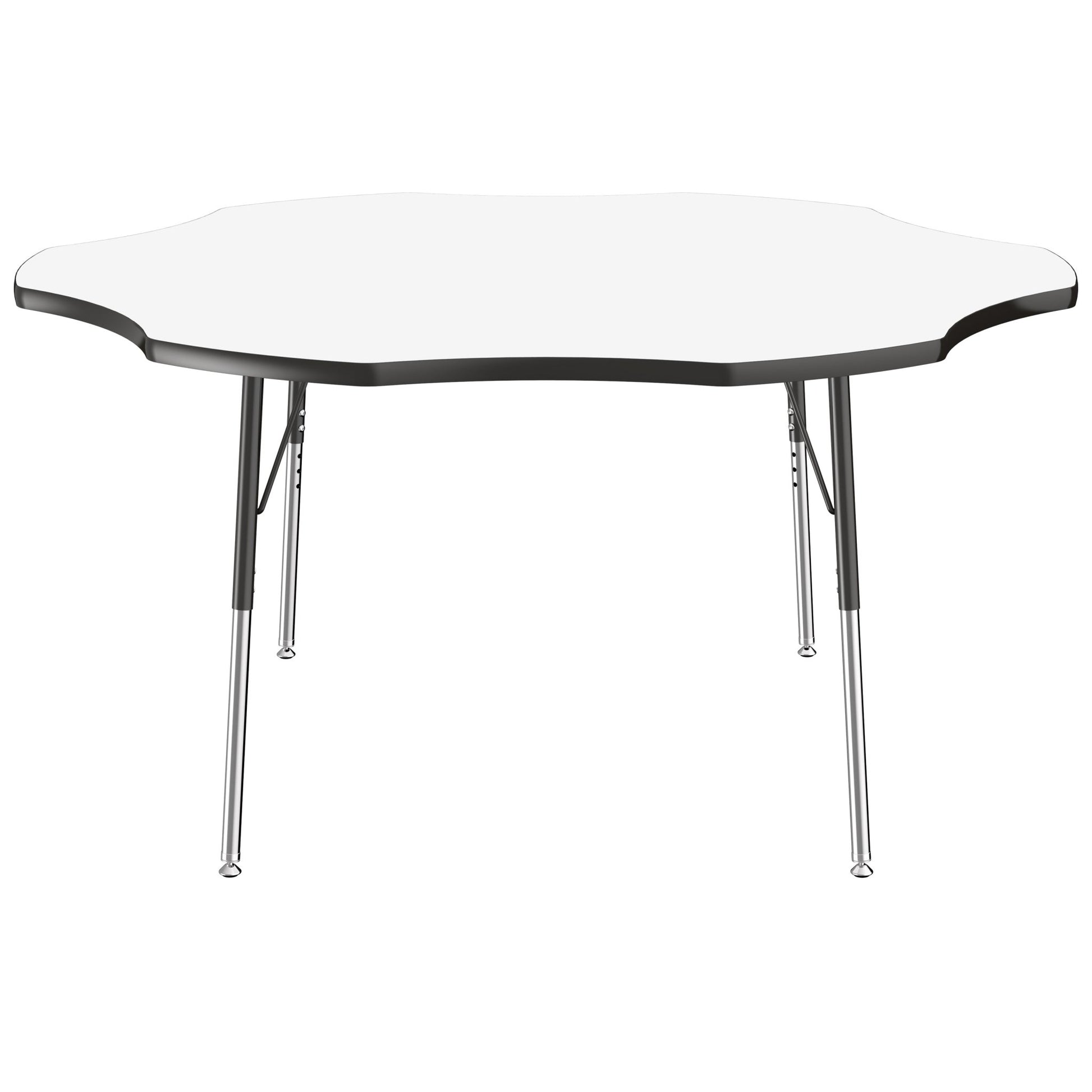 FDP 60" x 60" Flower Dry - Erase Activity Table with Adjustable Standard Swivel Glide Legs (FDP - 10241 - XX) - SchoolOutlet