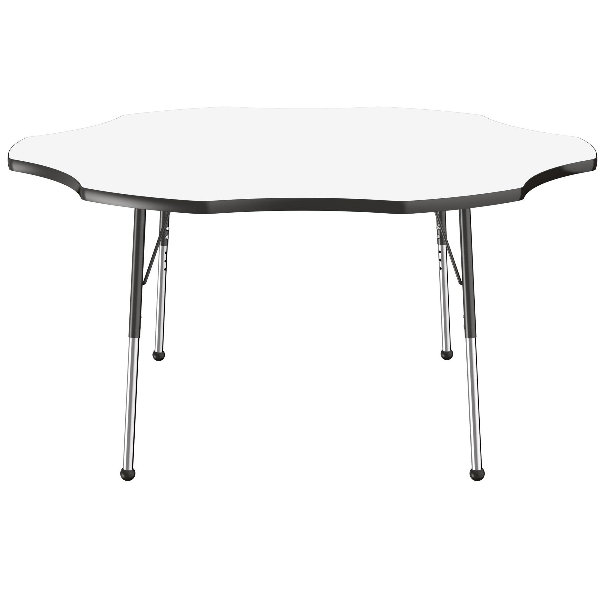 FDP 60" x 60" Flower Dry - Erase Activity Table with Adjustable Standard Ball Glide Legs (FDP - 10242 - XX) - SchoolOutlet