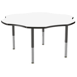 FDP 60" x 60" Flower Dry-Erase Activity Table with Adjustable Super Legs (FDP-10244-XX)