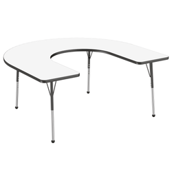 FDP 60" x 66" Horseshoe Dry-Erase Activity Table with Adjustable Standard Ball Glide Legs (FDP-10246-XX)