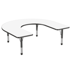 FDP 60" x 66" Horseshoe Dry-Erase Activity Table with Adjustable Chunky Legs (FDP-10247-XX)