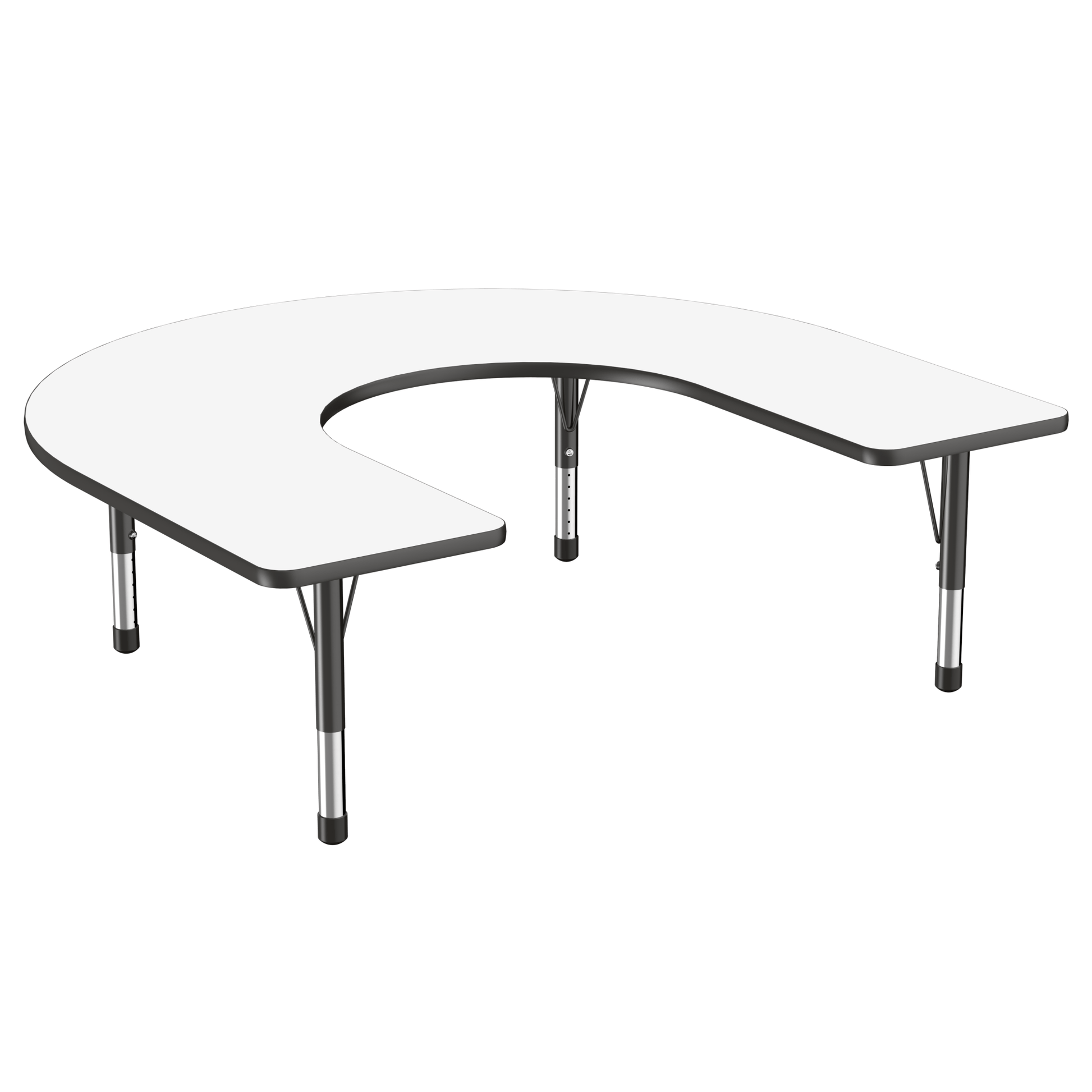 FDP 60" x 66" Horseshoe Dry - Erase Activity Table with Adjustable Chunky Legs (FDP - 10247 - XX) - SchoolOutlet