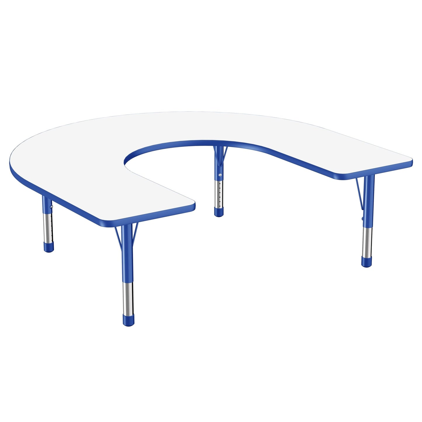 FDP 60" x 66" Horseshoe Dry - Erase Activity Table with Adjustable Chunky Legs (FDP - 10247 - XX) - SchoolOutlet
