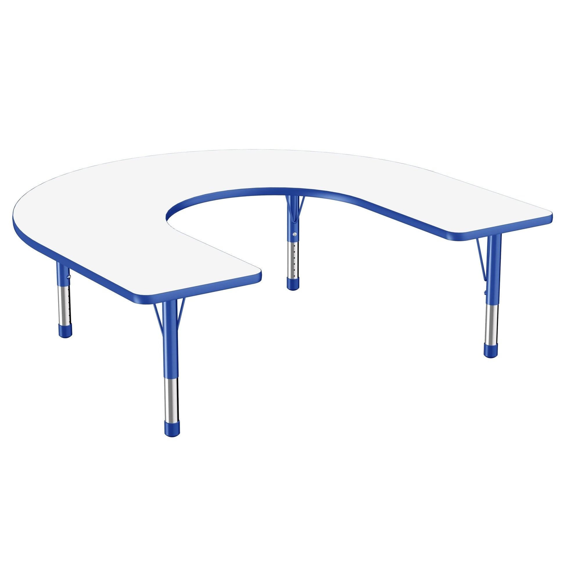 FDP 60" x 66" Horseshoe Dry - Erase Activity Table with Adjustable Chunky Legs (FDP - 10247 - XX) - SchoolOutlet