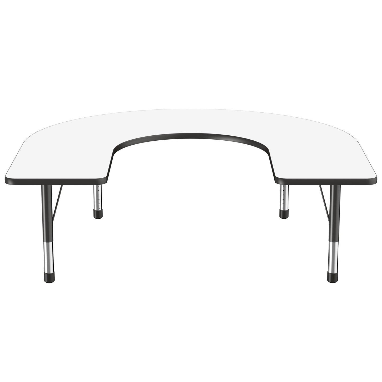 FDP 60" x 66" Horseshoe Dry - Erase Activity Table with Adjustable Chunky Legs (FDP - 10247 - XX) - SchoolOutlet