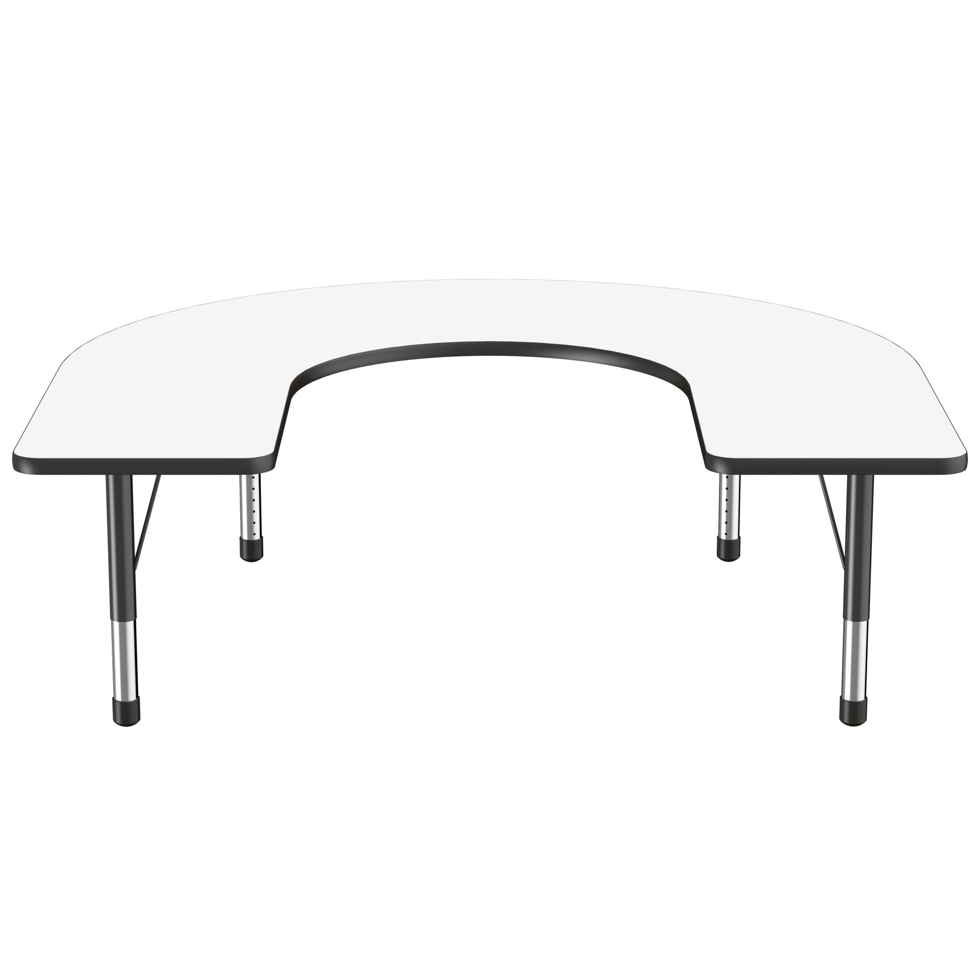 FDP 60" x 66" Horseshoe Dry - Erase Activity Table with Adjustable Chunky Legs (FDP - 10247 - XX) - SchoolOutlet