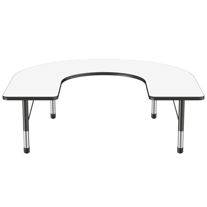 FDP 60" x 66" Horseshoe Dry - Erase Activity Table with Adjustable Chunky Legs (FDP - 10247 - XX) - SchoolOutlet