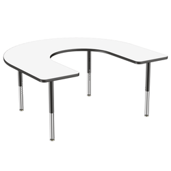 FDP 60" x 66" Horseshoe Dry-Erase Activity Table with Adjustable Super Legs (FDP-10248-XX)