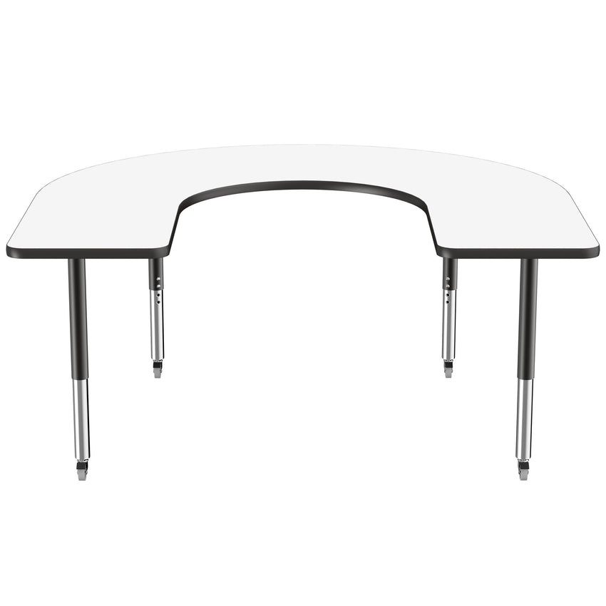FDP 60" x 66" Horseshoe Dry - Erase Activity Table with Adjustable Super Legs (FDP - 10248 - XX) - SchoolOutlet