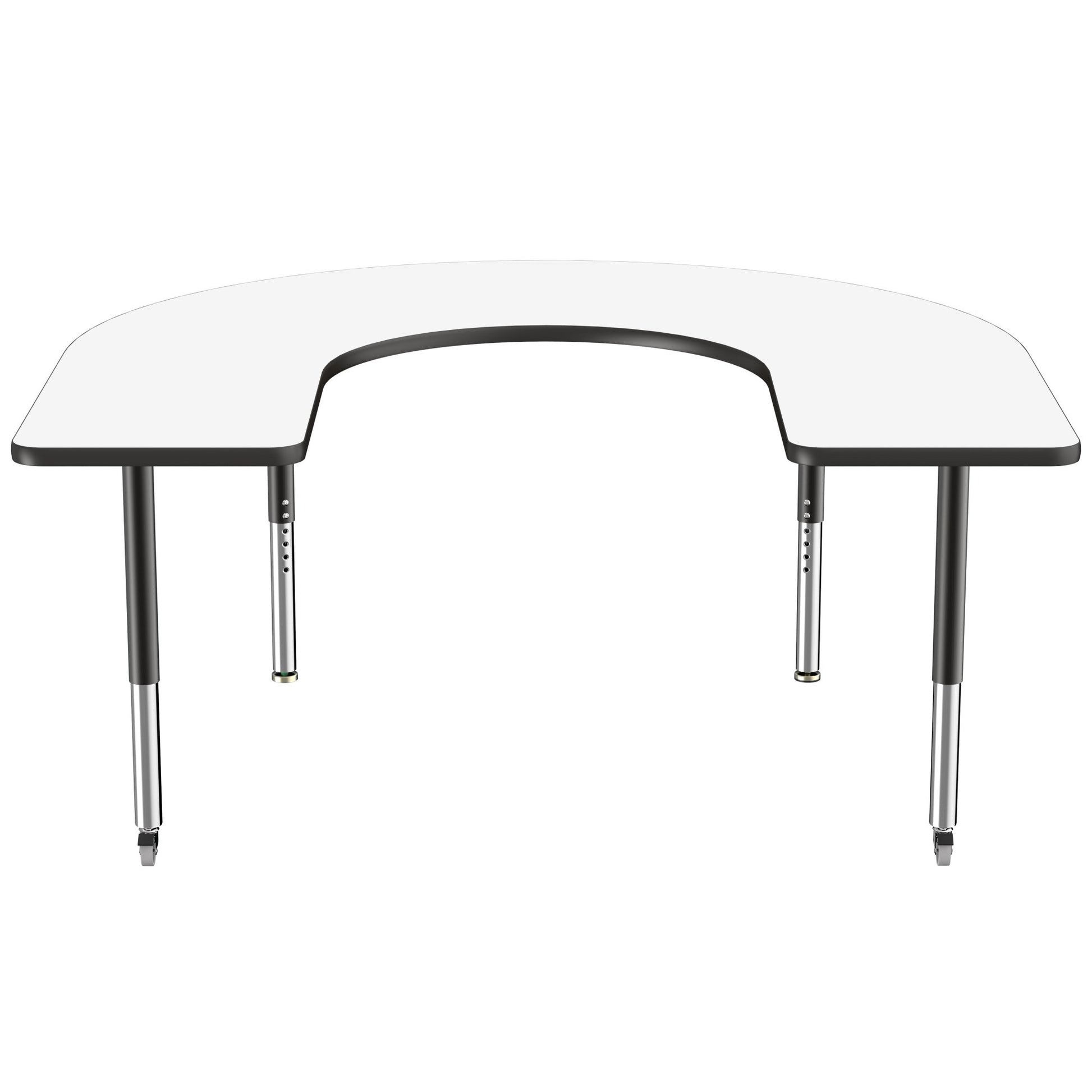 FDP 60" x 66" Horseshoe Dry - Erase Activity Table with Adjustable Super Legs (FDP - 10248 - XX) - SchoolOutlet