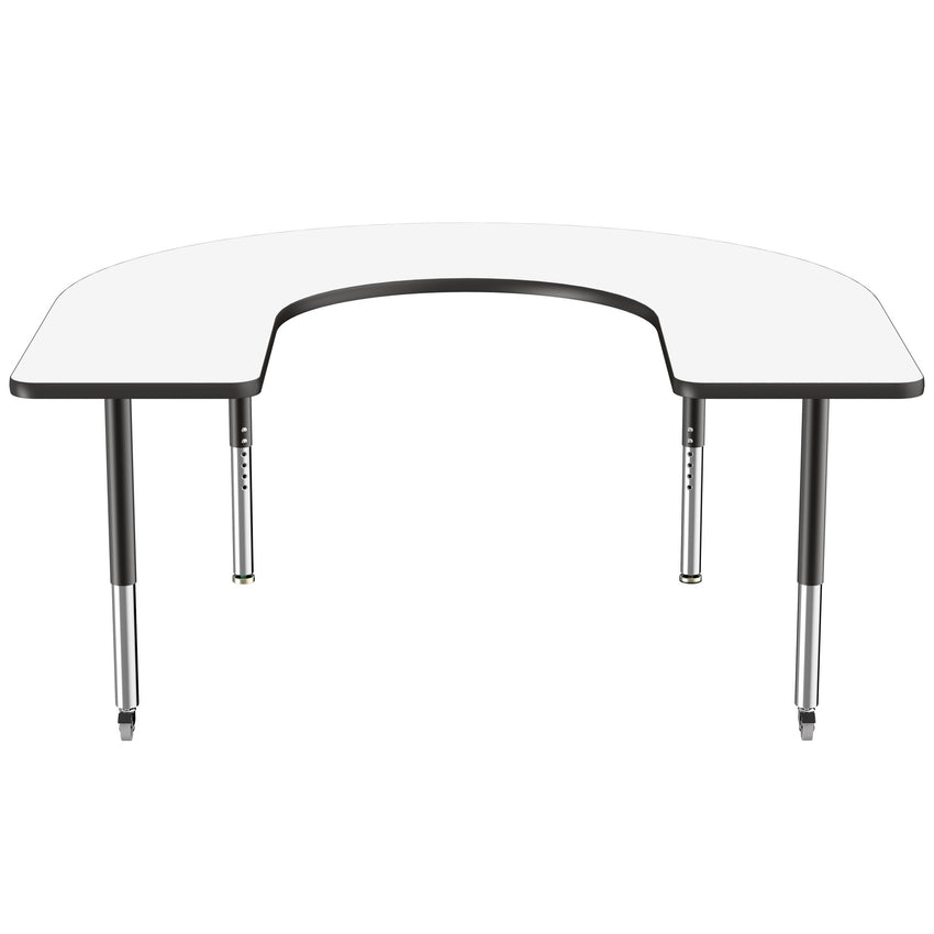 FDP 60" x 66" Horseshoe Dry - Erase Activity Table with Adjustable Super Legs (FDP - 10248 - XX) - SchoolOutlet