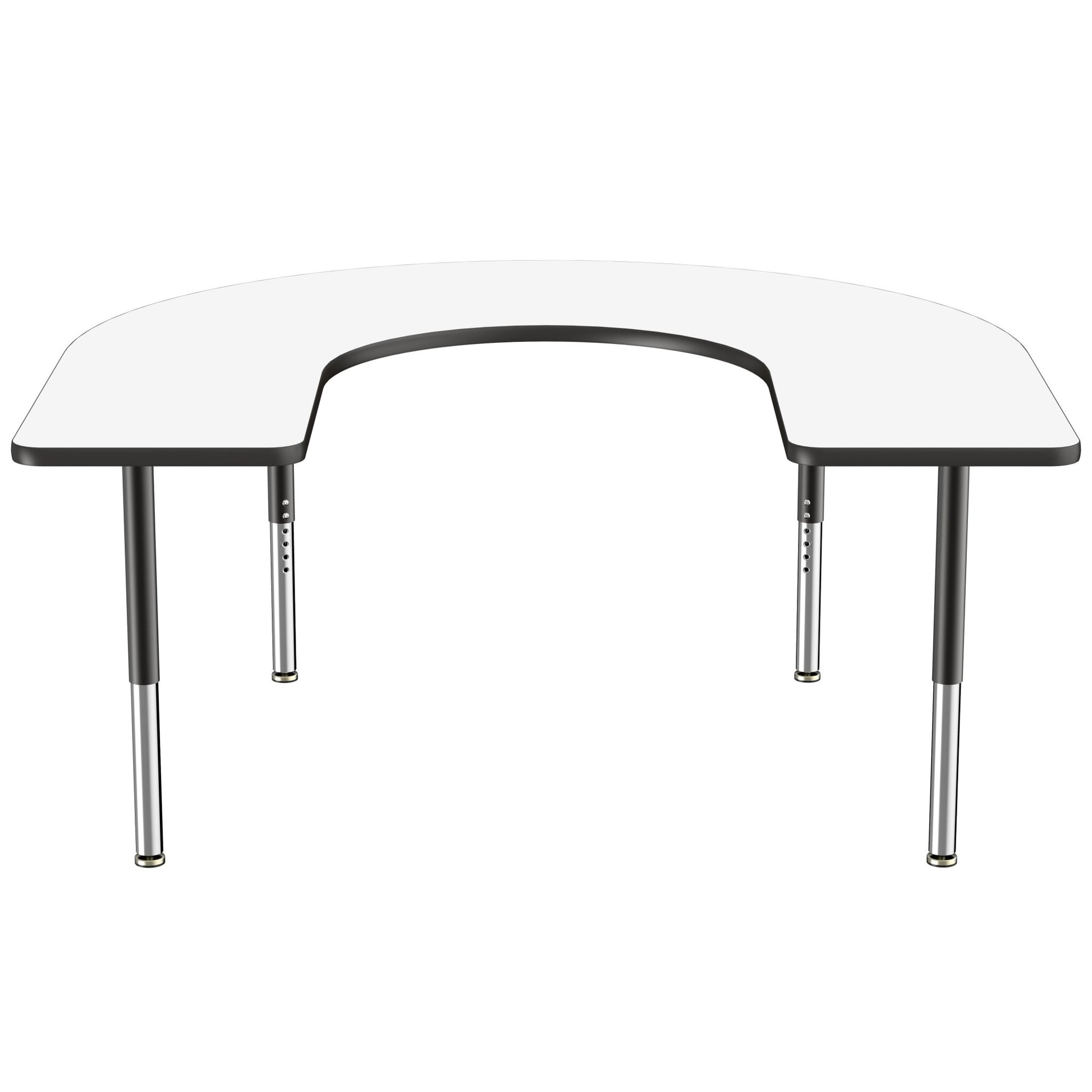 FDP 60" x 66" Horseshoe Dry - Erase Activity Table with Adjustable Super Legs (FDP - 10248 - XX) - SchoolOutlet
