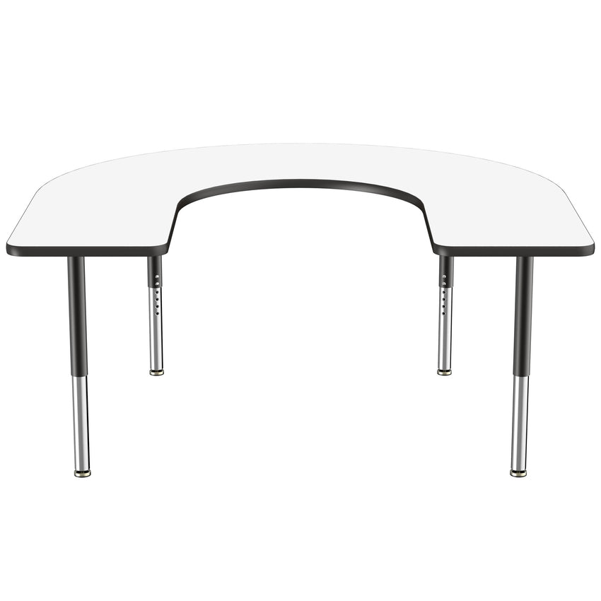 FDP 60" x 66" Horseshoe Dry - Erase Activity Table with Adjustable Super Legs (FDP - 10248 - XX) - SchoolOutlet