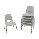 FDP Stackable School Chair, Chrome Legs, Swivel Glide - 10