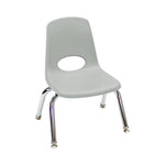 FDP Stackable School Chair, Chrome Legs, Swivel Glide - 10