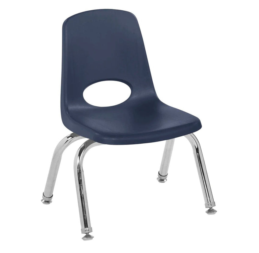 FDP Stackable School Chair, Chrome Legs, Swivel Glide - 10" Seat Height (FDP - 10356) - SchoolOutlet