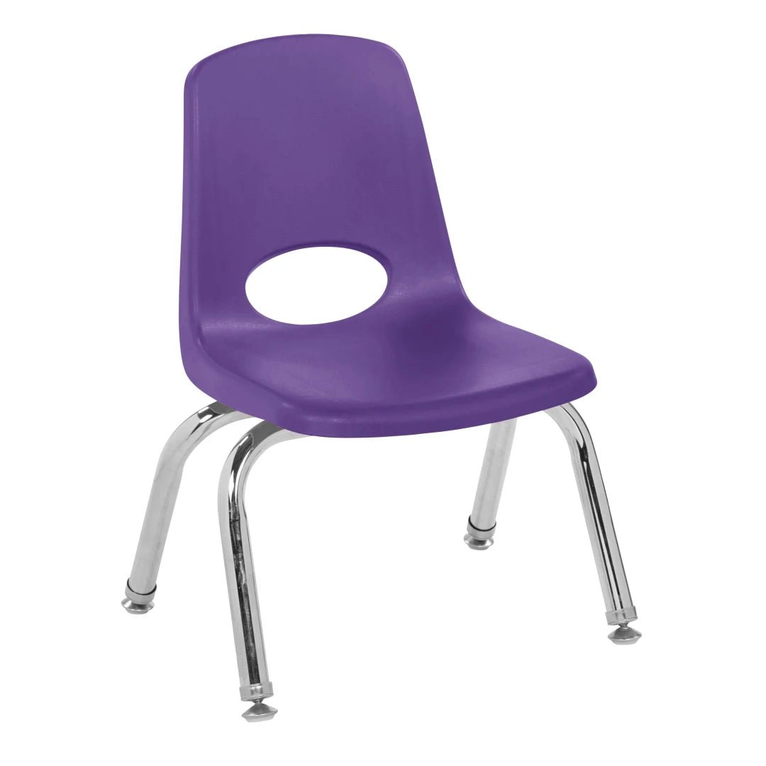 FDP Stackable School Chair, Chrome Legs, Swivel Glide - 10" Seat Height (FDP - 10356) - SchoolOutlet