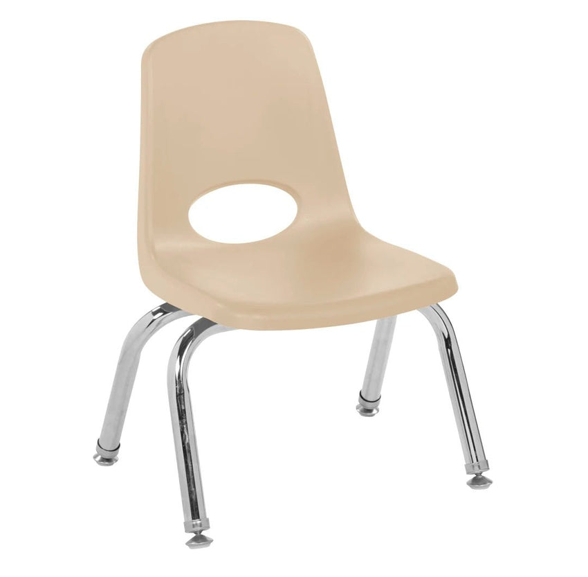FDP Stackable School Chair, Chrome Legs, Swivel Glide - 10" Seat Height (FDP - 10356) - SchoolOutlet