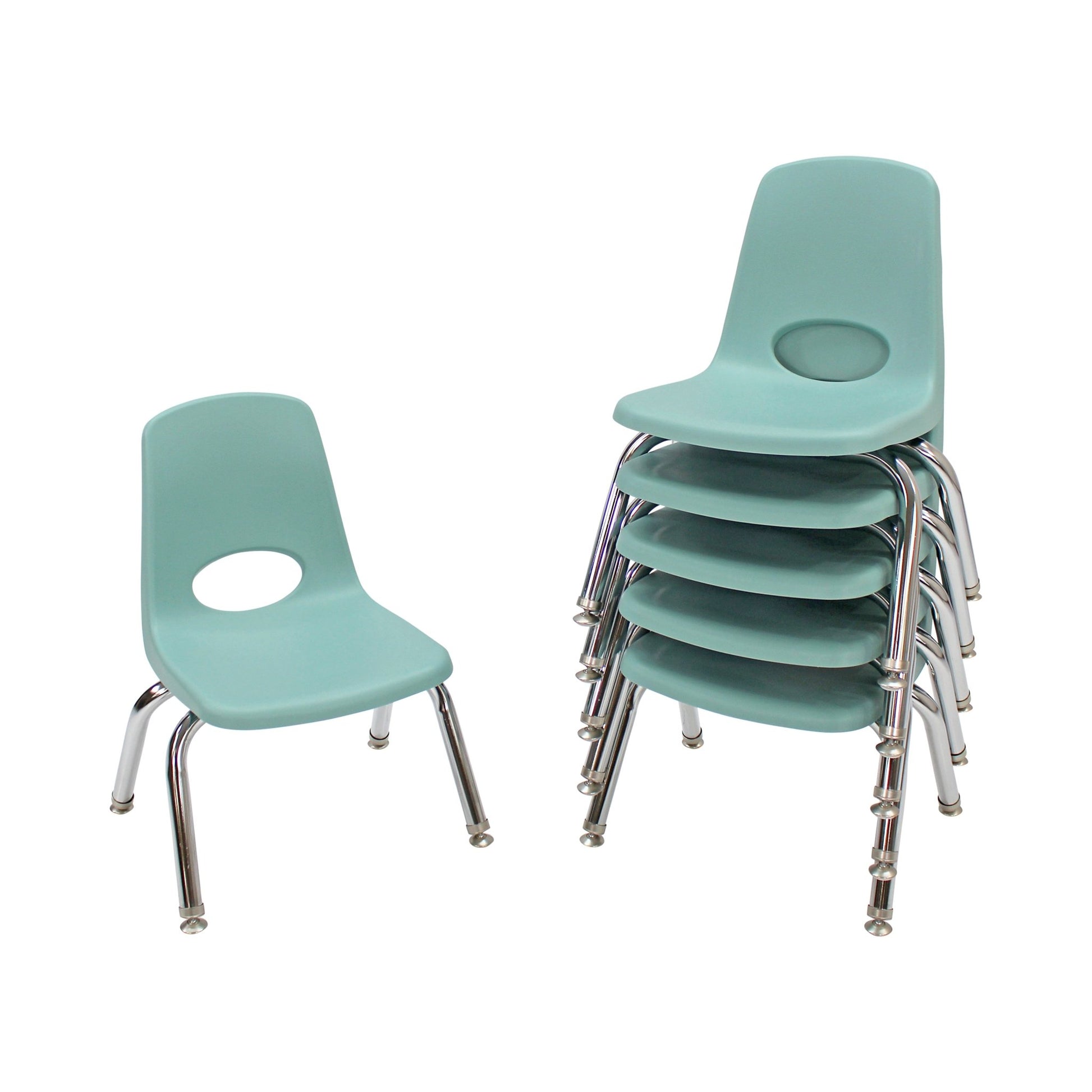 FDP Stackable School Chair, Chrome Legs, Swivel Glide - 10" Seat Height (FDP - 10356) - SchoolOutlet