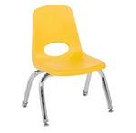 FDP Stackable School Chair, Chrome Legs, Swivel Glide - 10