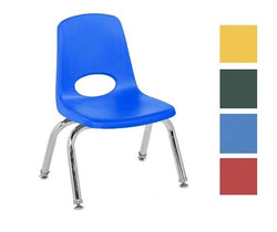 FDP Stackable School Chair, Chrome Legs, Swivel Glide - 10" Seat Height Assorted (FDP-10358-AS)