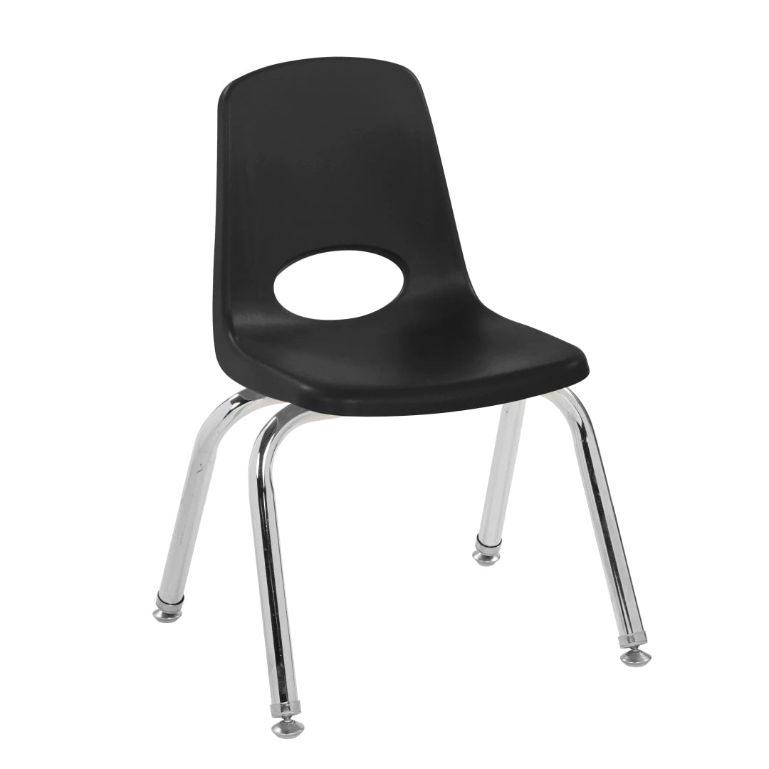 FDP Stackable School Chair, Chrome Legs, Swivel Glide - 12" Seat Height (FDP - 10360) - SchoolOutlet