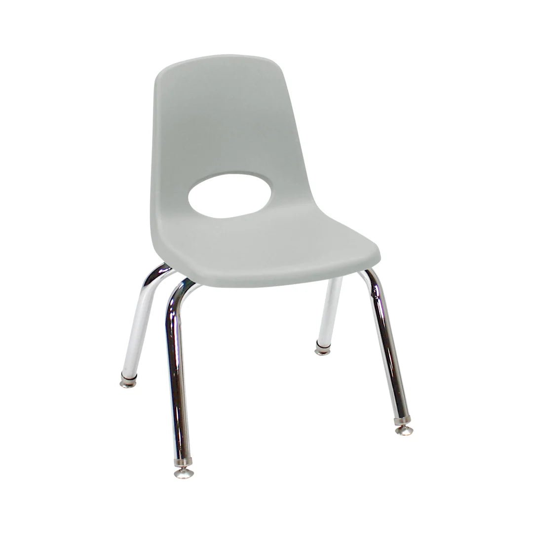 FDP Stackable School Chair, Chrome Legs, Swivel Glide - 12" Seat Height (FDP - 10360) - SchoolOutlet