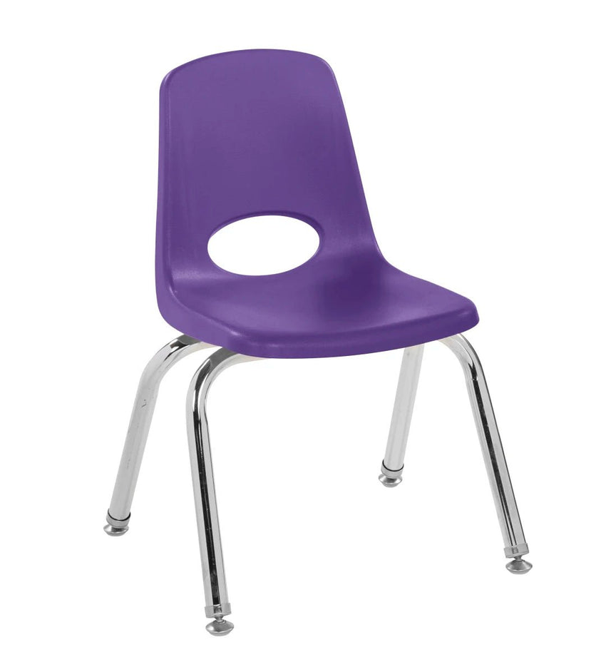 FDP Stackable School Chair, Chrome Legs, Swivel Glide - 12" Seat Height (FDP - 10360) - SchoolOutlet
