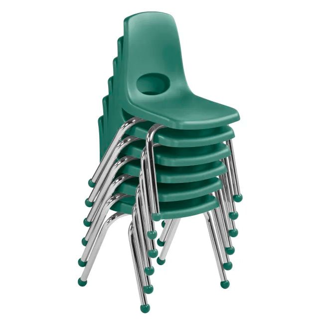 FDP Stackable School Chair, Chrome Legs, Ball Glide - 14" Seat Height (FDP - 10363) - SchoolOutlet