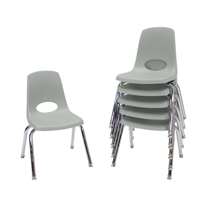 FDP Stackable School Chair, Chrome Legs, Swivel Glide - 14" Seat Height (FDP - 10364) - SchoolOutlet