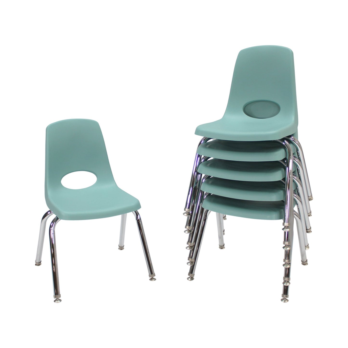 FDP Stackable School Chair, Chrome Legs, Swivel Glide - 14" Seat Height (FDP - 10364) - SchoolOutlet