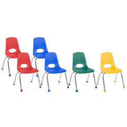 FDP Stackable School Chair with Ball Glides - 14" Seat Height (FDP-10365)