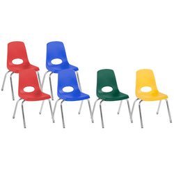 FDP Stackable School Chair with Swivel Glides - 14" Seat Height (FDP-10366)
