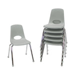 FDP Stackable School Chair, Chrome Legs, Ball Glide - 16
