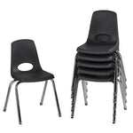 FDP Stackable School Chair, Chrome Legs, Swivel Glide - 16