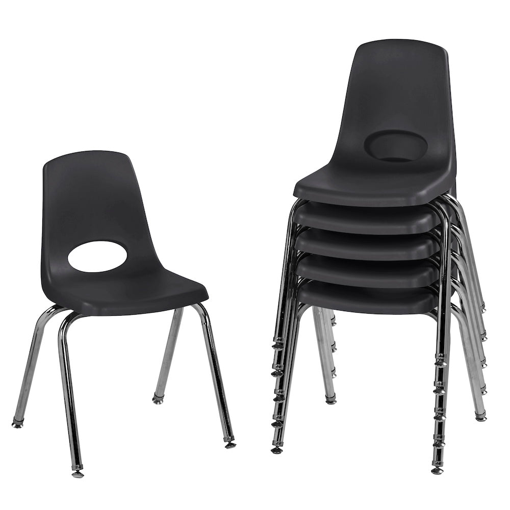 FDP Stackable School Chair, Chrome Legs, Swivel Glide - 16" Seat Height (FDP - 10368) - SchoolOutlet