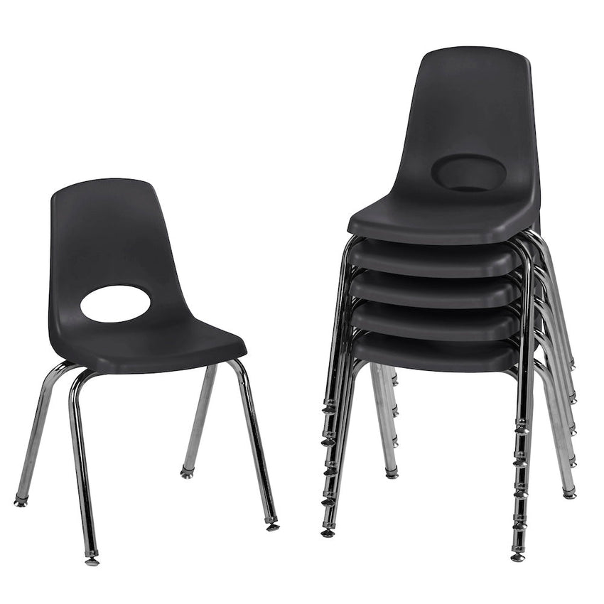 FDP Stackable School Chair, Chrome Legs, Swivel Glide - 16" Seat Height (FDP - 10368) - SchoolOutlet