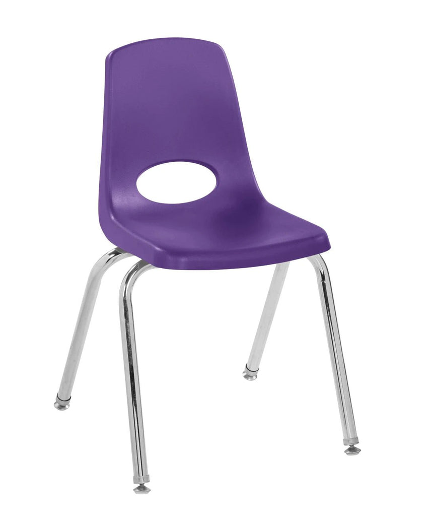 FDP Stackable School Chair, Chrome Legs, Swivel Glide - 16" Seat Height (FDP - 10368) - SchoolOutlet
