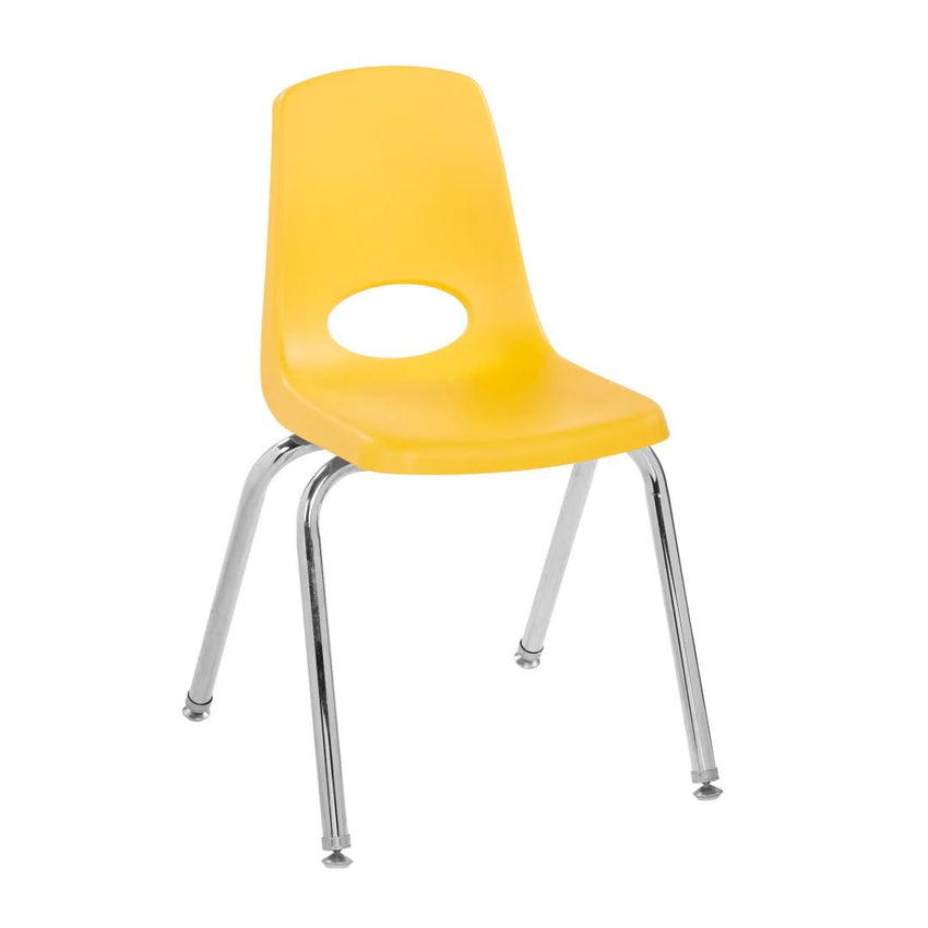FDP Stackable School Chair, Chrome Legs, Swivel Glide - 16" Seat Height (FDP - 10368) - SchoolOutlet