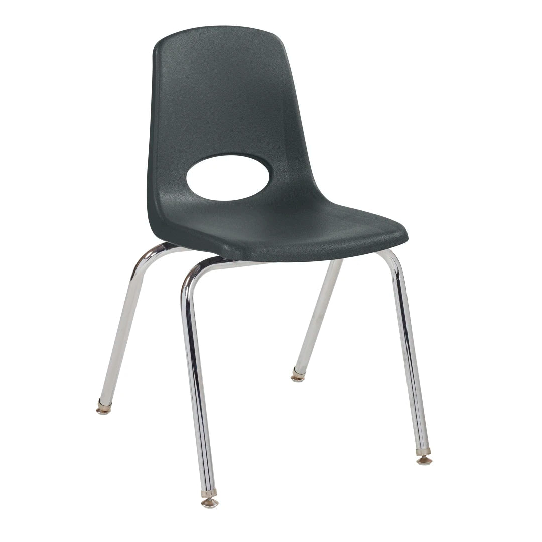 FDP Stackable School Chair, Chrome Legs, Swivel Glide - 18