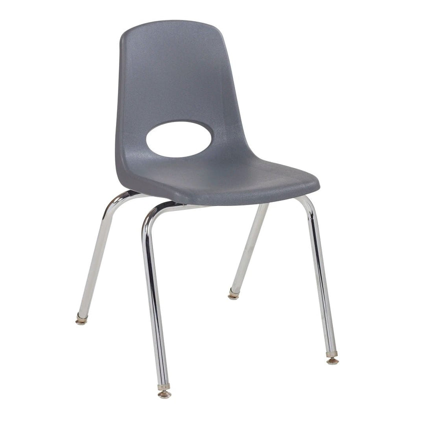 FDP Stackable School Chair, Chrome Legs, Swivel Glide - 18" Seat Height (FDP - 10371) - SchoolOutlet