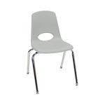 FDP Stackable School Chair, Chrome Legs, Swivel Glide - 18